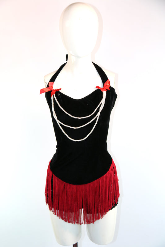 Black Red Burlesque Corset
