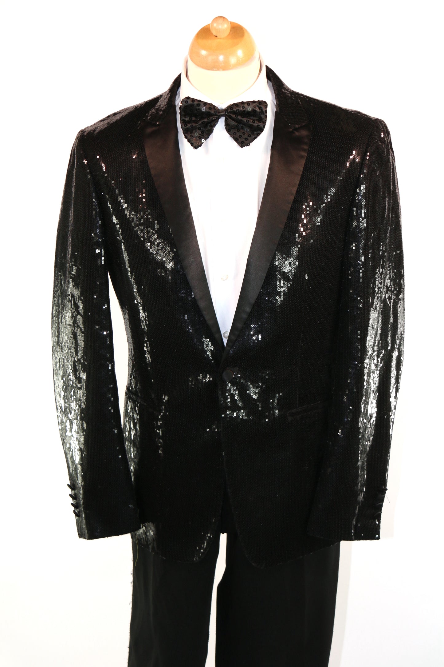Black Sequin Blazer Jackets