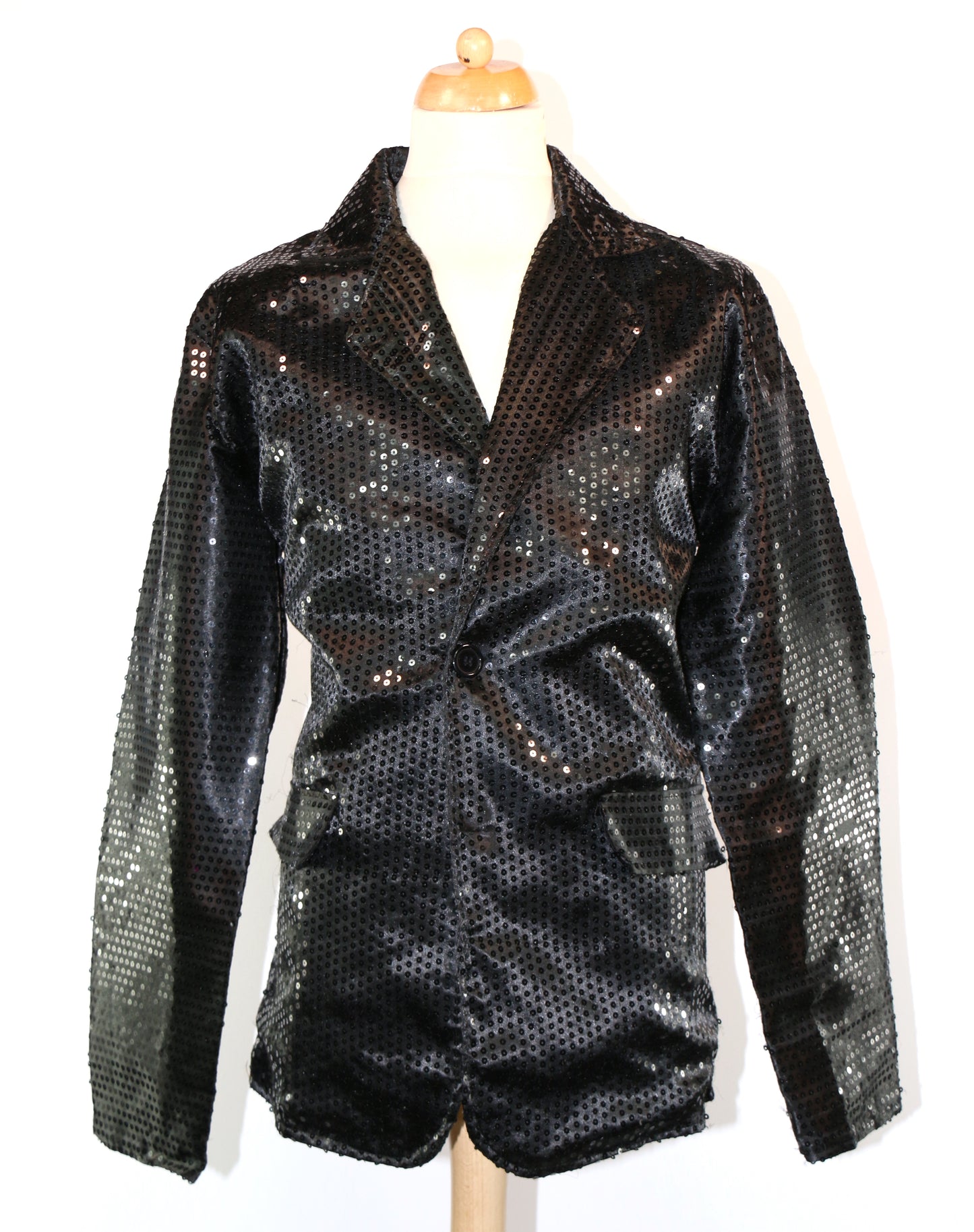 Black Sequin Blazer Jackets