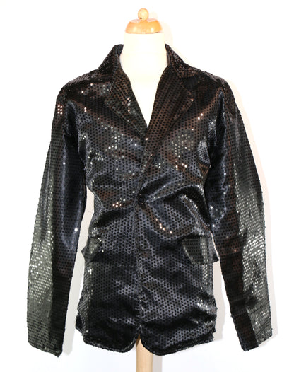 Black Sequin Blazer Jackets