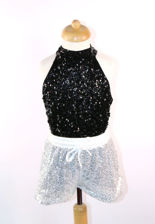 Silver Disco Shorts
