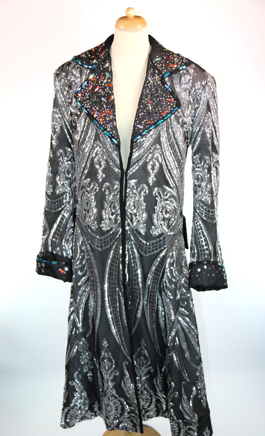 Black Silver Erizad Wizard Coat