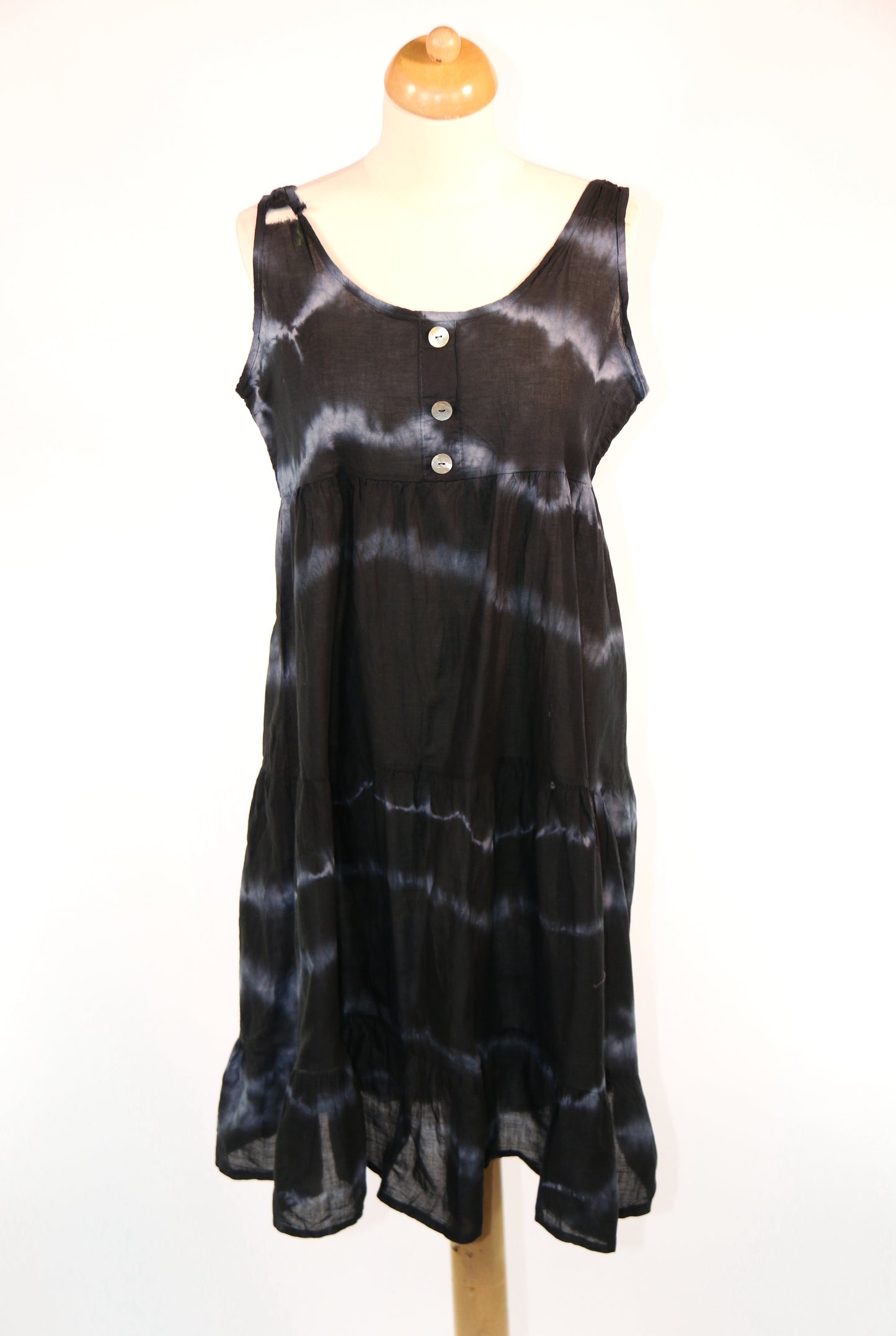 Black Tyedie Gothic Dress