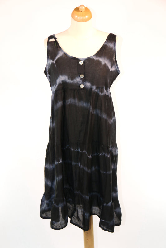 Black Tyedie Gothic Dress