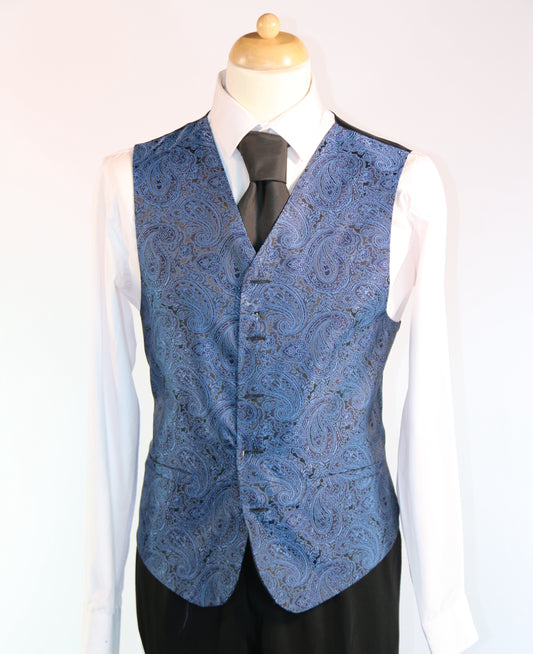 Blue Brocade Waistcoat