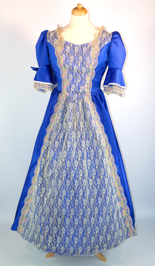Blue Gold Dame Ballgown
