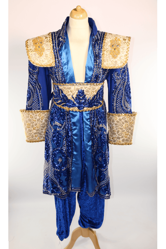 Blue Gold Genie Deluxe Persian Jacket Belt Trouers