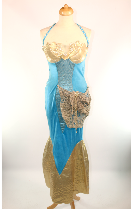 Blue Mermaid  Full Shell Dress