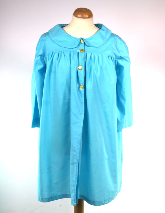 Pink Blue Smock Over Coat