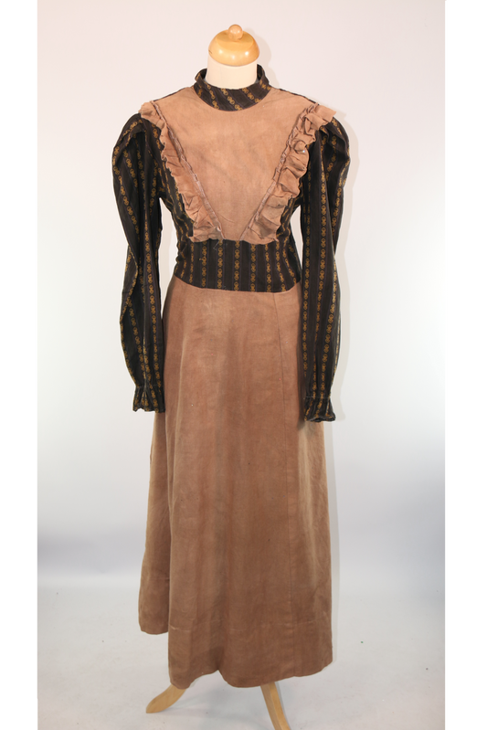 Brown Victorian Dishevelled Dress