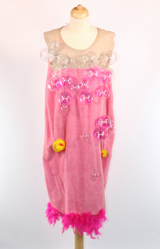 Buffy Dame Pink Bubble Towel Dress