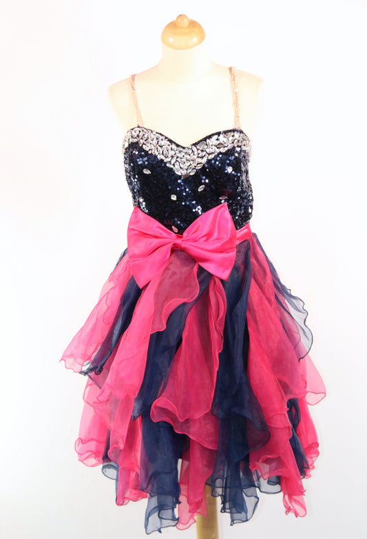 Buffy Dame Royal Blue Pink Dress