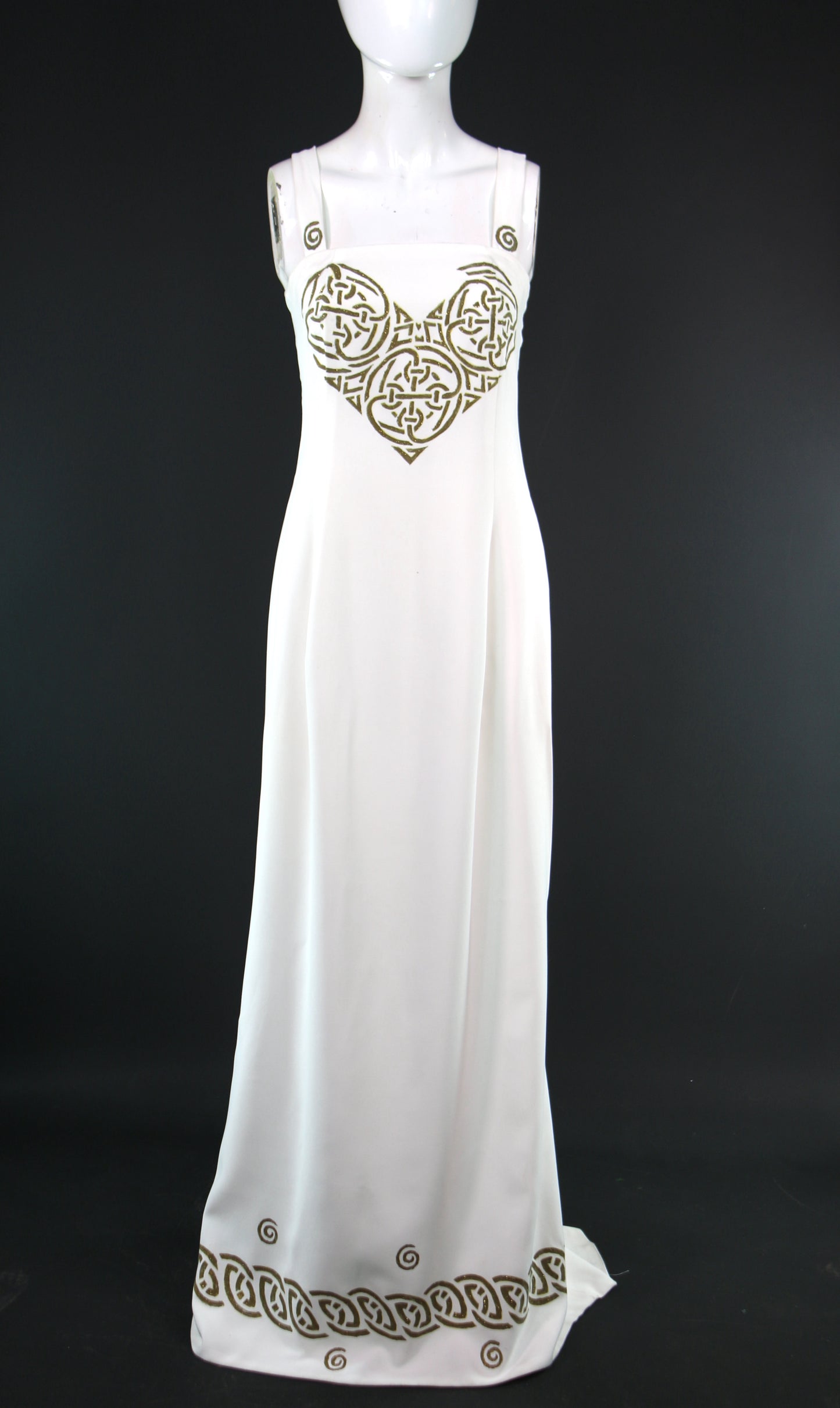Cream Gold Celtic  Princess Dress