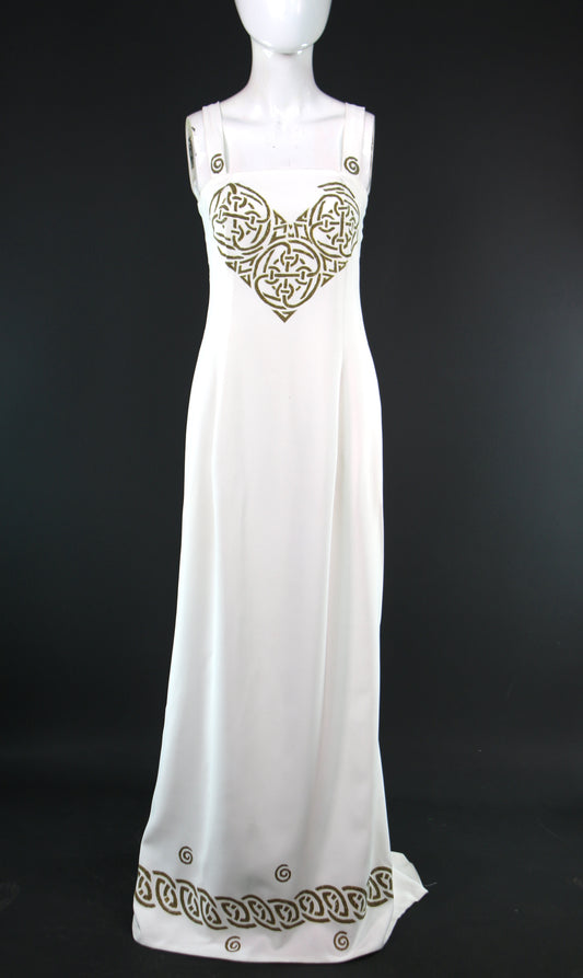 Cream Gold Celtic  Princess Dress