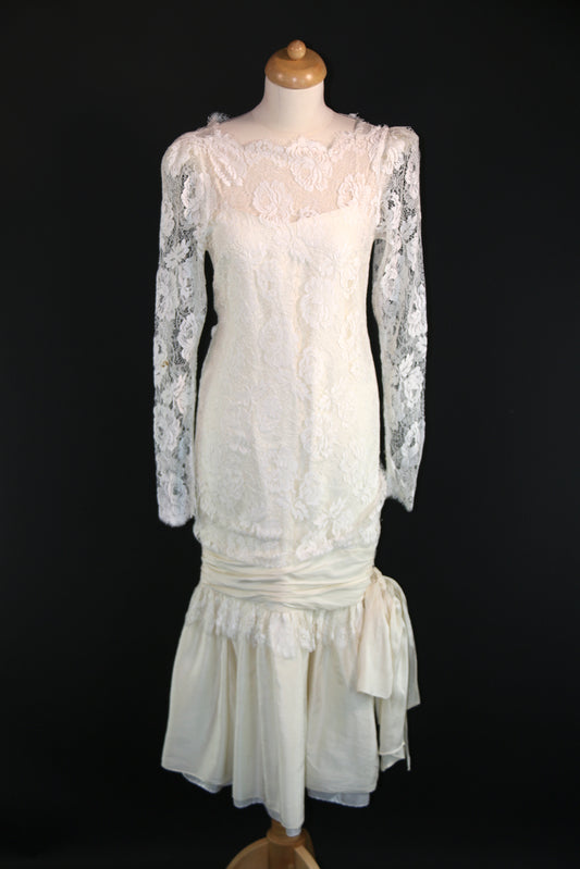 Vintage Cream Wedding Dress