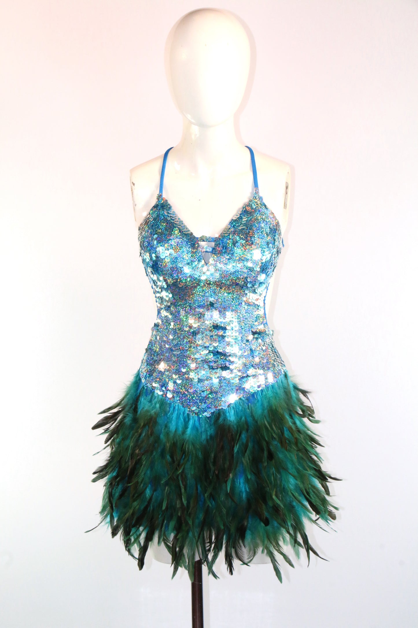 Various Sequin Feather Iconic Ballroom Deluxe Dress