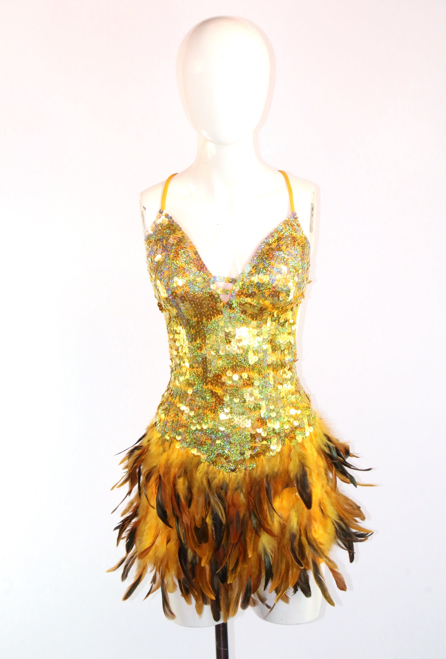 Various Sequin Feather Iconic Ballroom Deluxe Dress