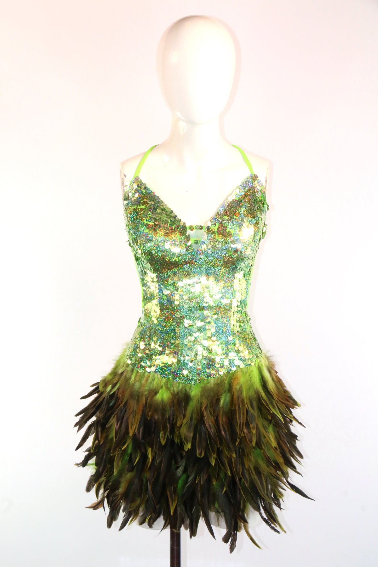 Various Sequin Feather Iconic Ballroom Deluxe Dress