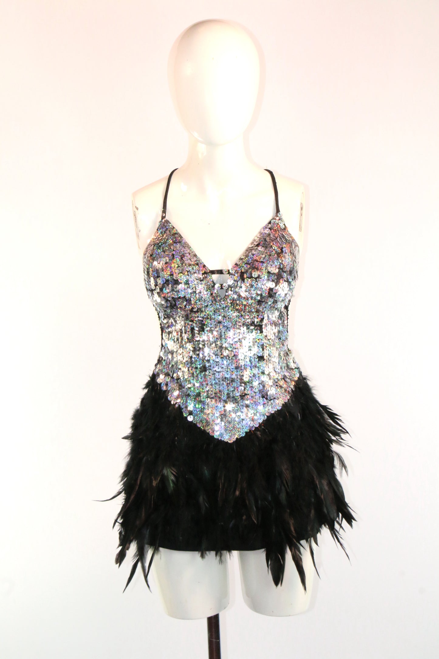 Various Sequin Feather Iconic Ballroom Deluxe Dress