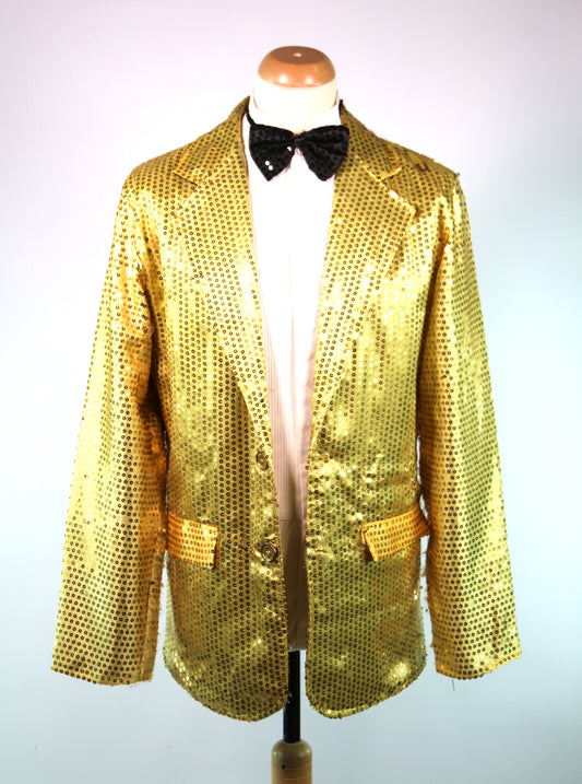 Gold Sequin Blazer Jacket