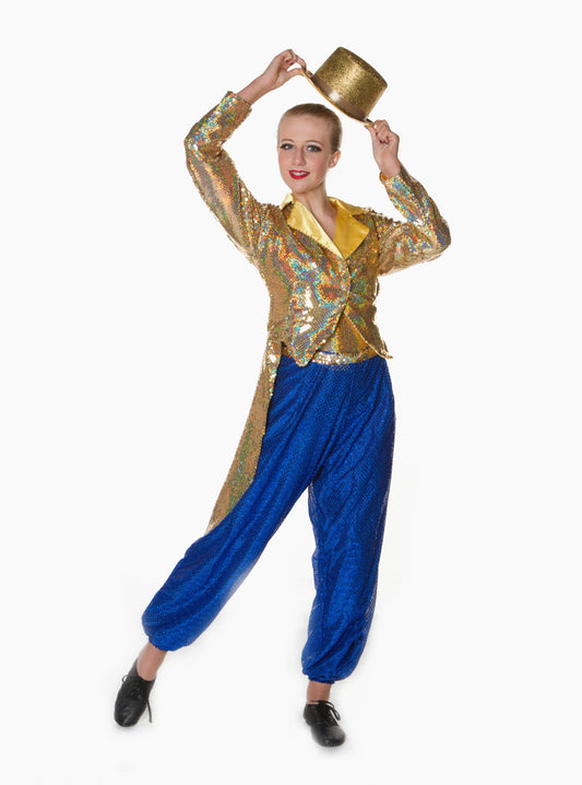 Blue Royal Sequin Arabian Trousers