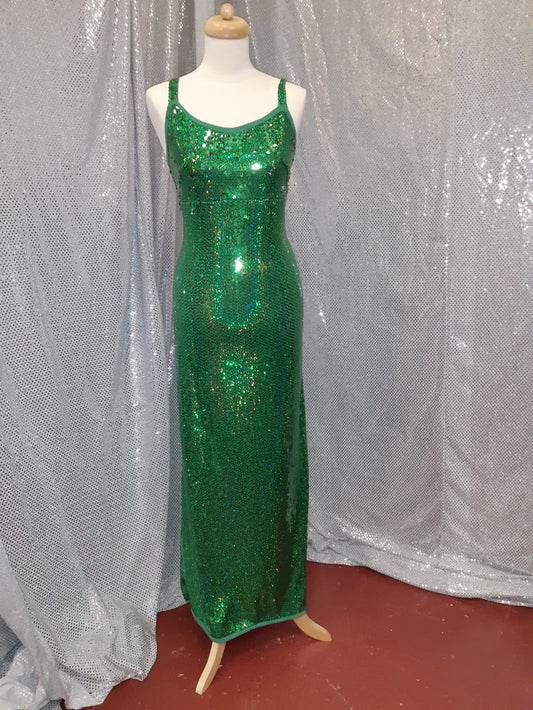 Gold Green Purple Blue Iridecent Dress Diamonte Top