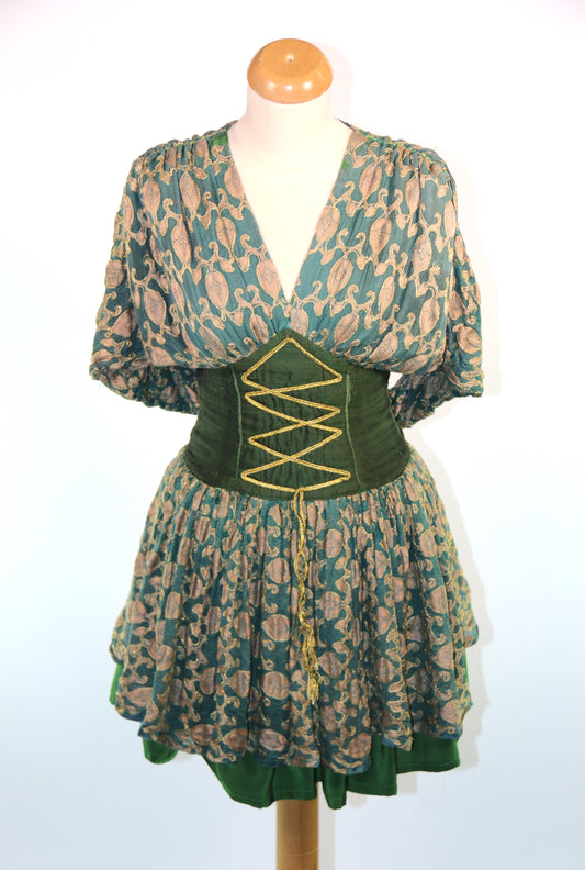 Green Celtic Peasant Dress
