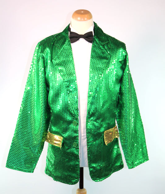 Green Sequin Blazer Jacket