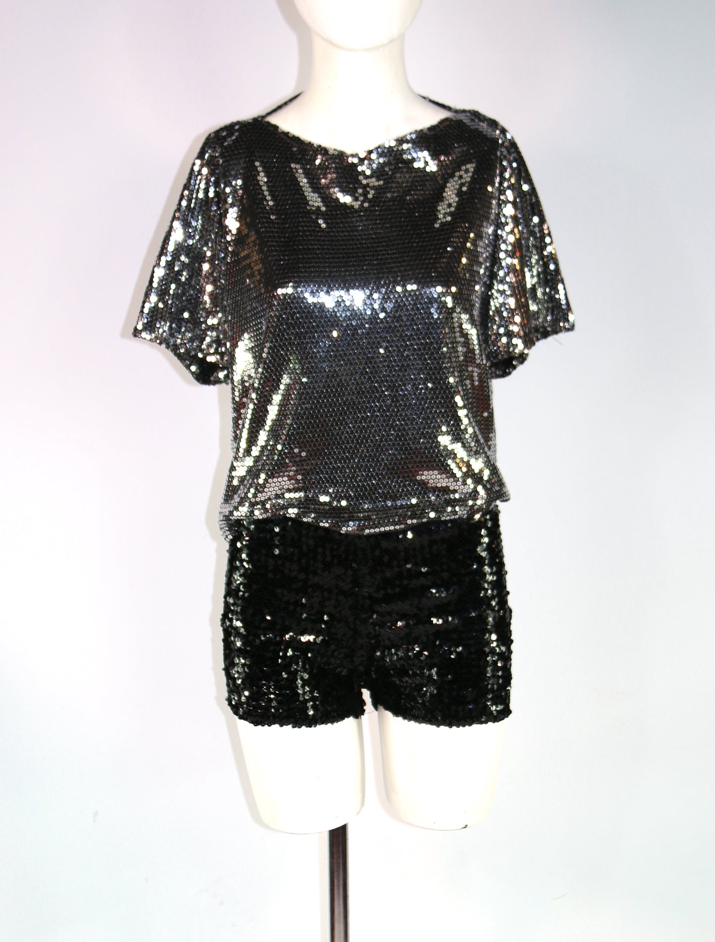 Silver Gunmetal Hip Hop Tops