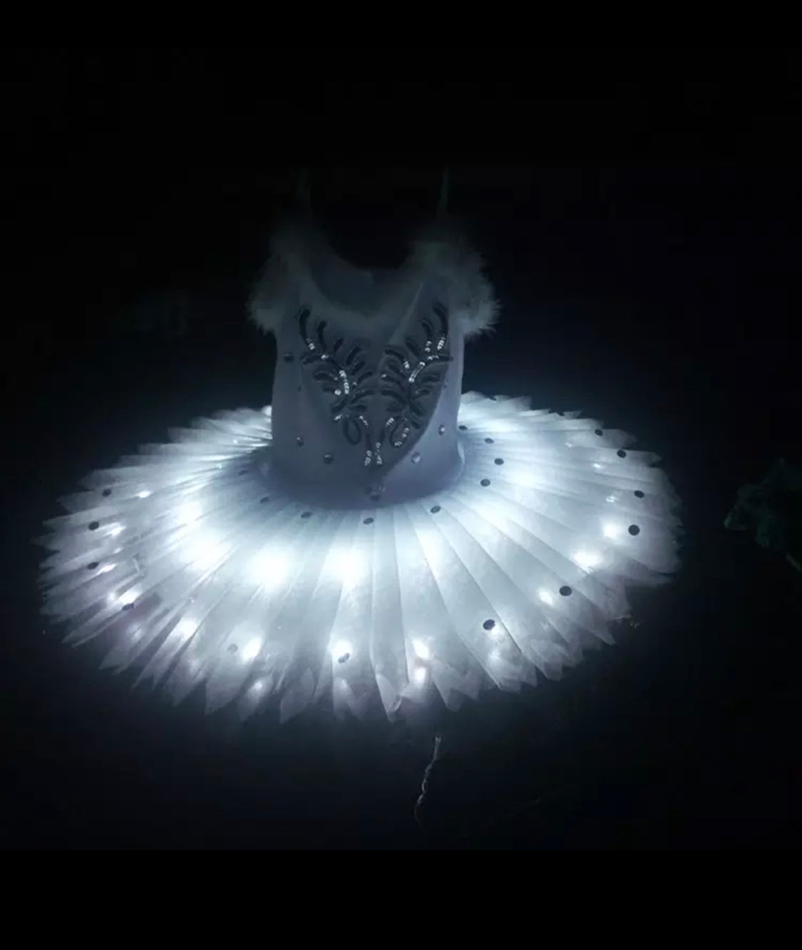 White Led Tutu Deluxe Dress