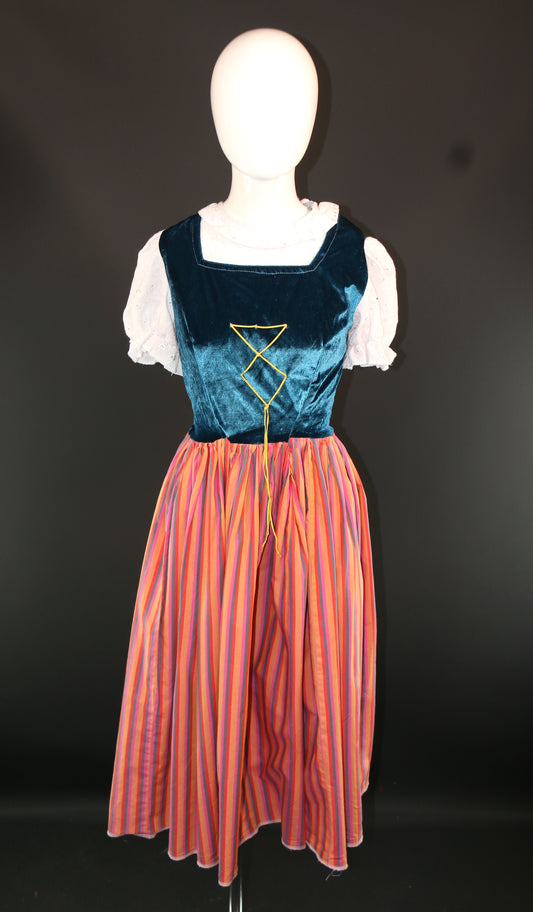 Miscellanious Stripe Peasant Dresses
