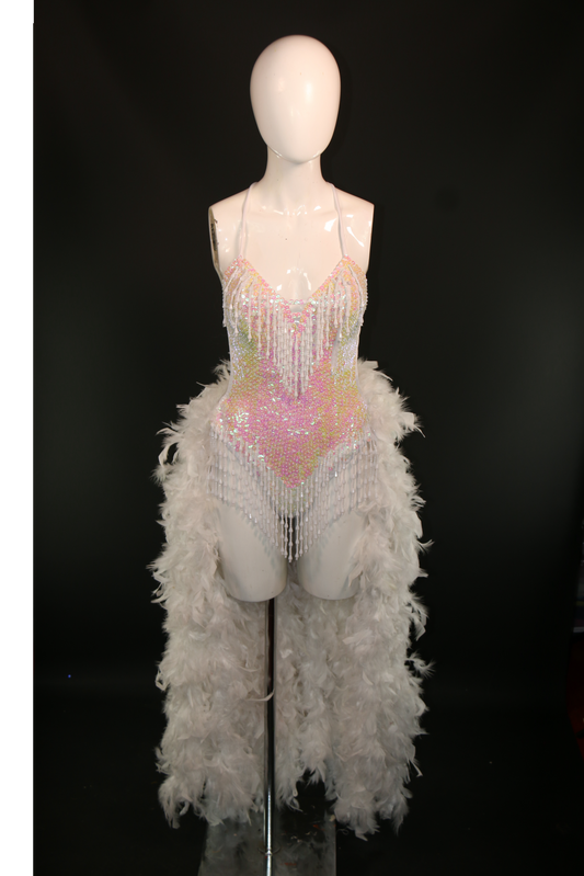 Mother Of Pearl Classic Showgirl Leotard