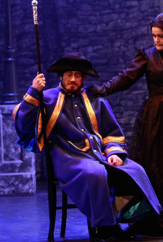 Mr Bumble Blue Wool Coat With Cape