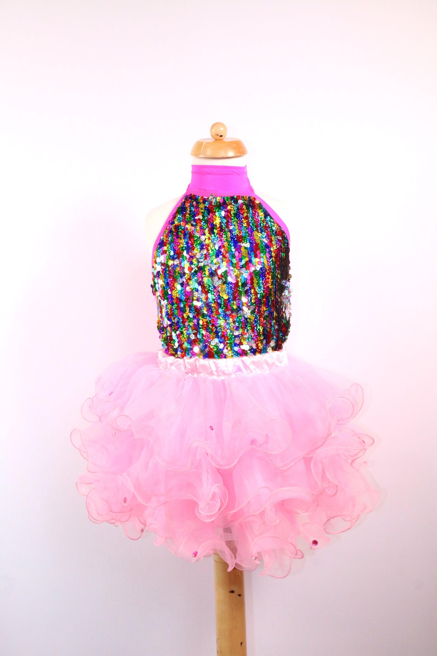 Multi Sequin Junior Halter Tops