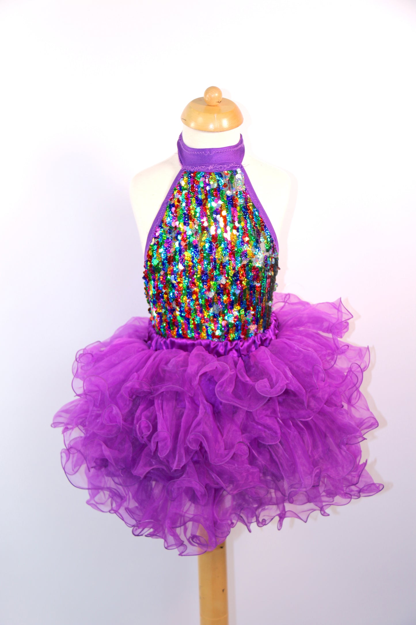Multi Sequin Junior Halter Tops