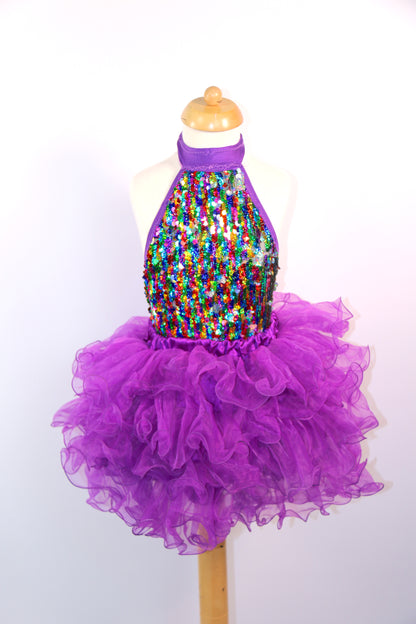 Multi Sequin Junior Halter Tops