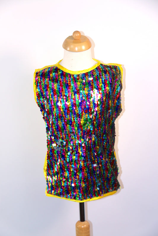 Multi Sequin Junior Vest Top