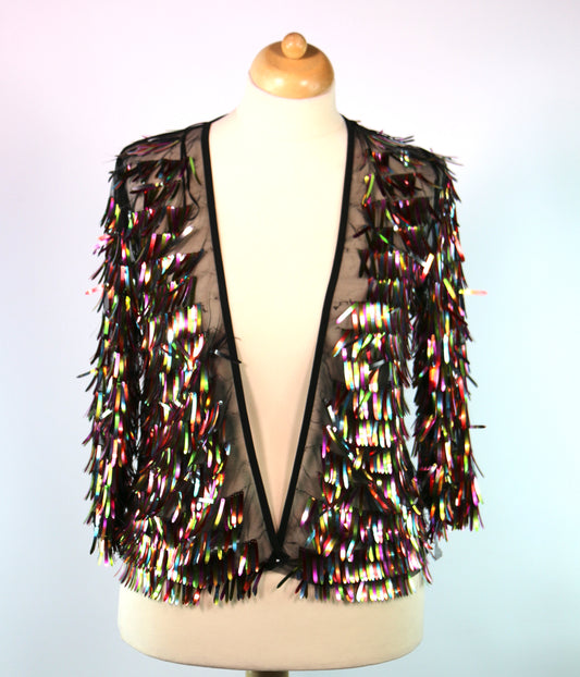 Multi Sharred Sequin Bolero Jacket