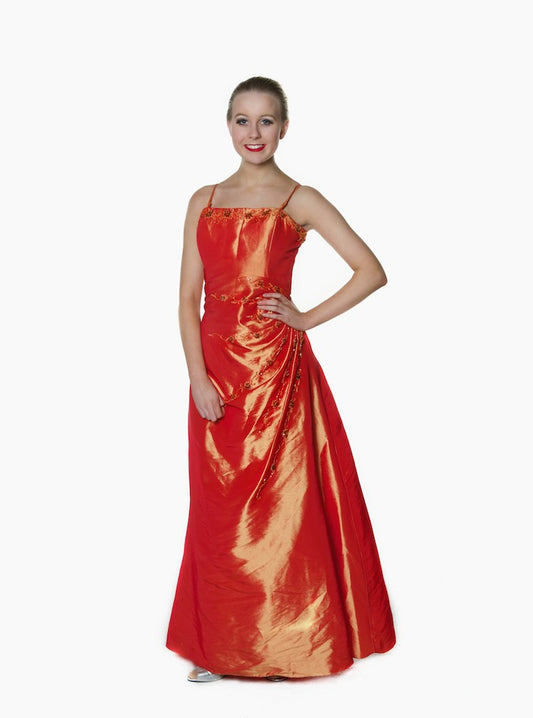 Burnt Orange Walkdown Evening Gown