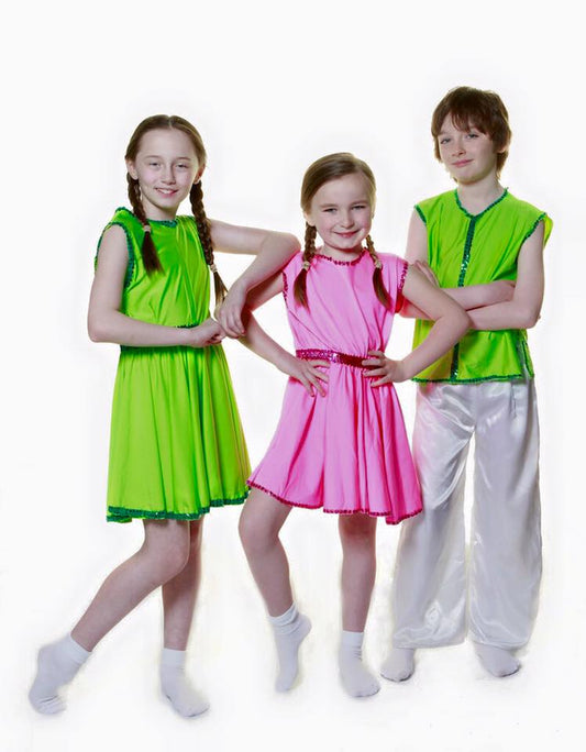 Green Lycra Skater Dress