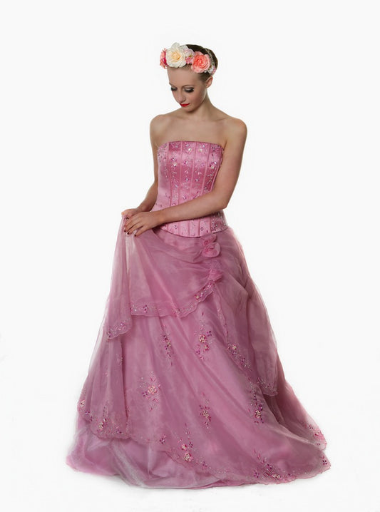 Pink Nadia Rapunzel Dress  Dame