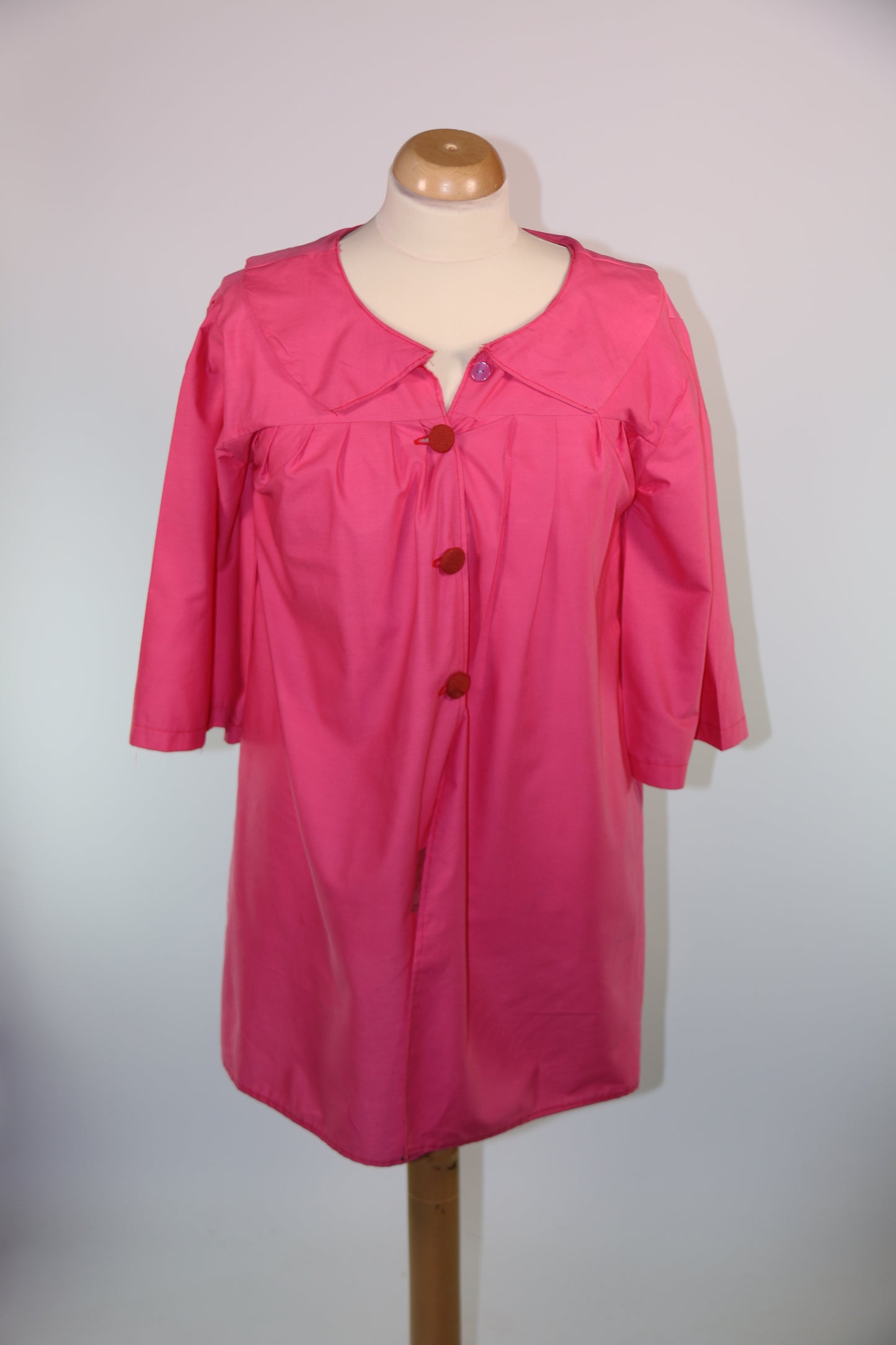 Pink Blue Smock Over Coat