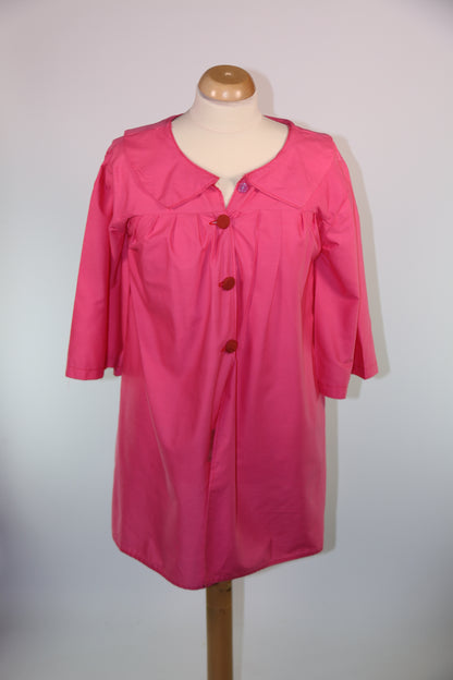 Pink Blue Smock Over Coat