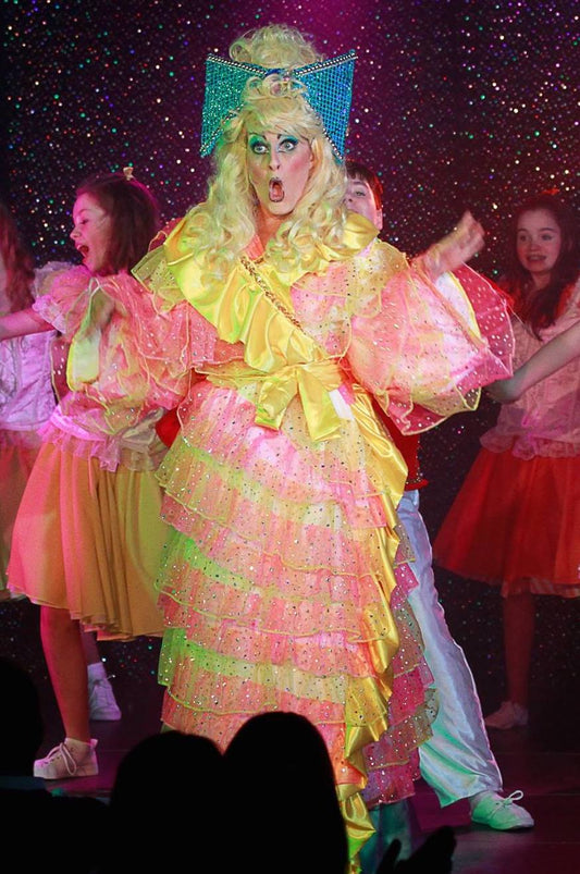 Pink Yellow Two Tone Ruffle Coat