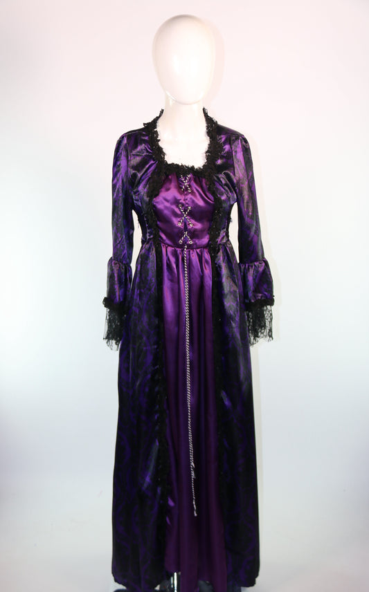 Purple Black Gothic Victorian Gown