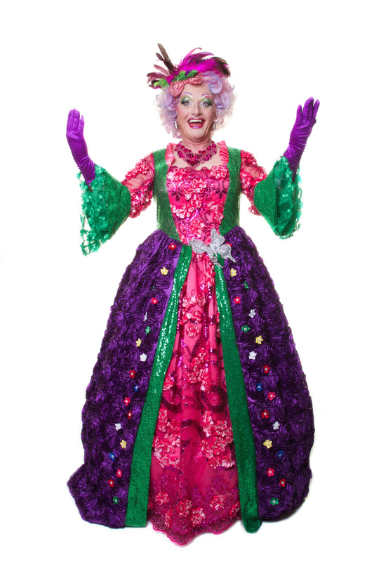 Purple Green Butterfly Bridie Panto Deluxe Gown