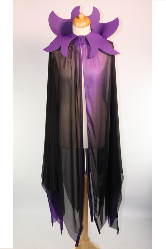 Purple High Collar Cape