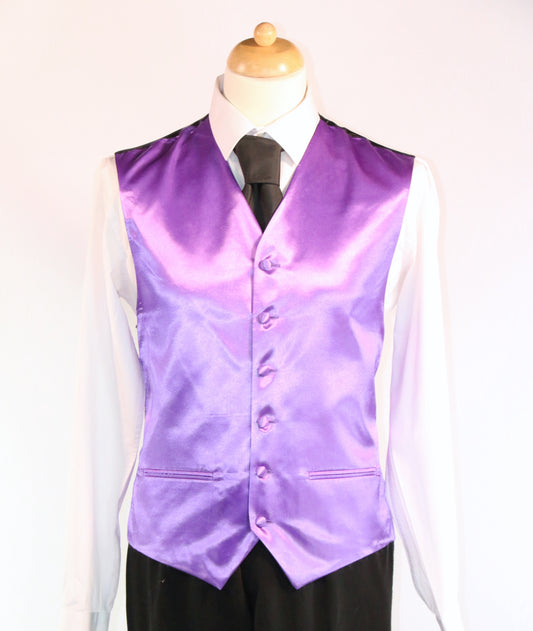 Purple Satin Waistcoat
