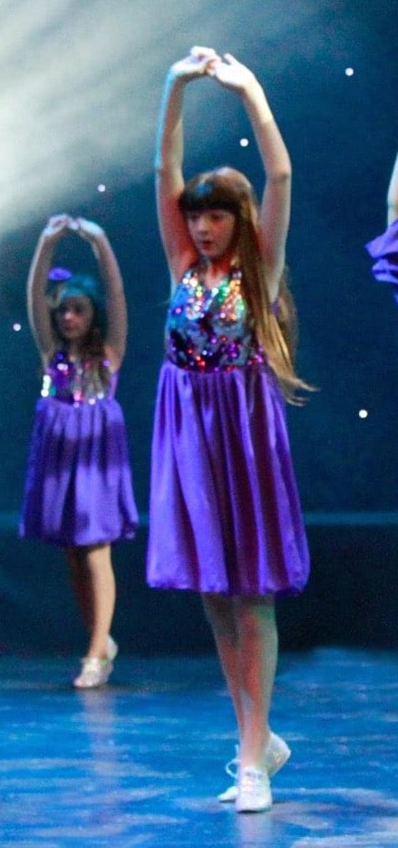Purple Silver Reversible Sequin Lyrical Dress