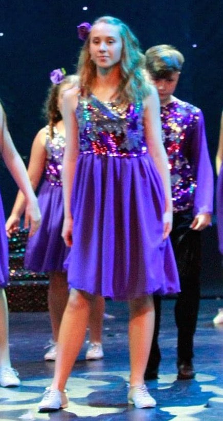 Purple Silver Reversible Sequin Lyrical Dress